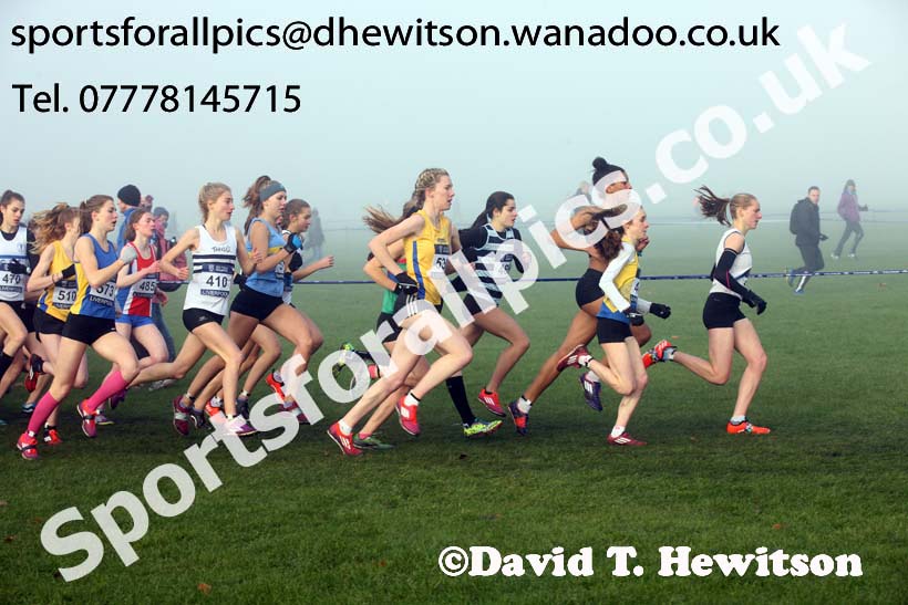 Womens under-17s and Juniors, European Cross Country Trials, Sefton Park, Liverpool. Photo: David T. Hewitson/Sports for All Pics